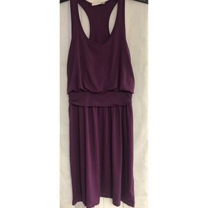 Lush Purple Racerback Blouson Knit Mini Dress DR91393-01063 Womens Small